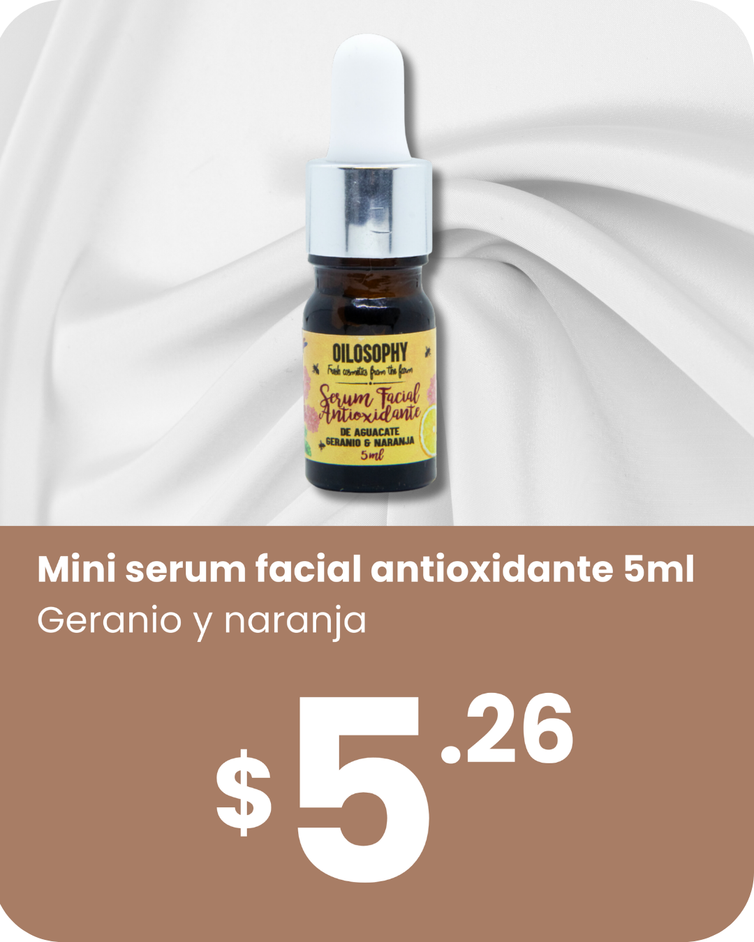 Mini Serum Facial Antioxidante Geranio y Naranja 5ml-image