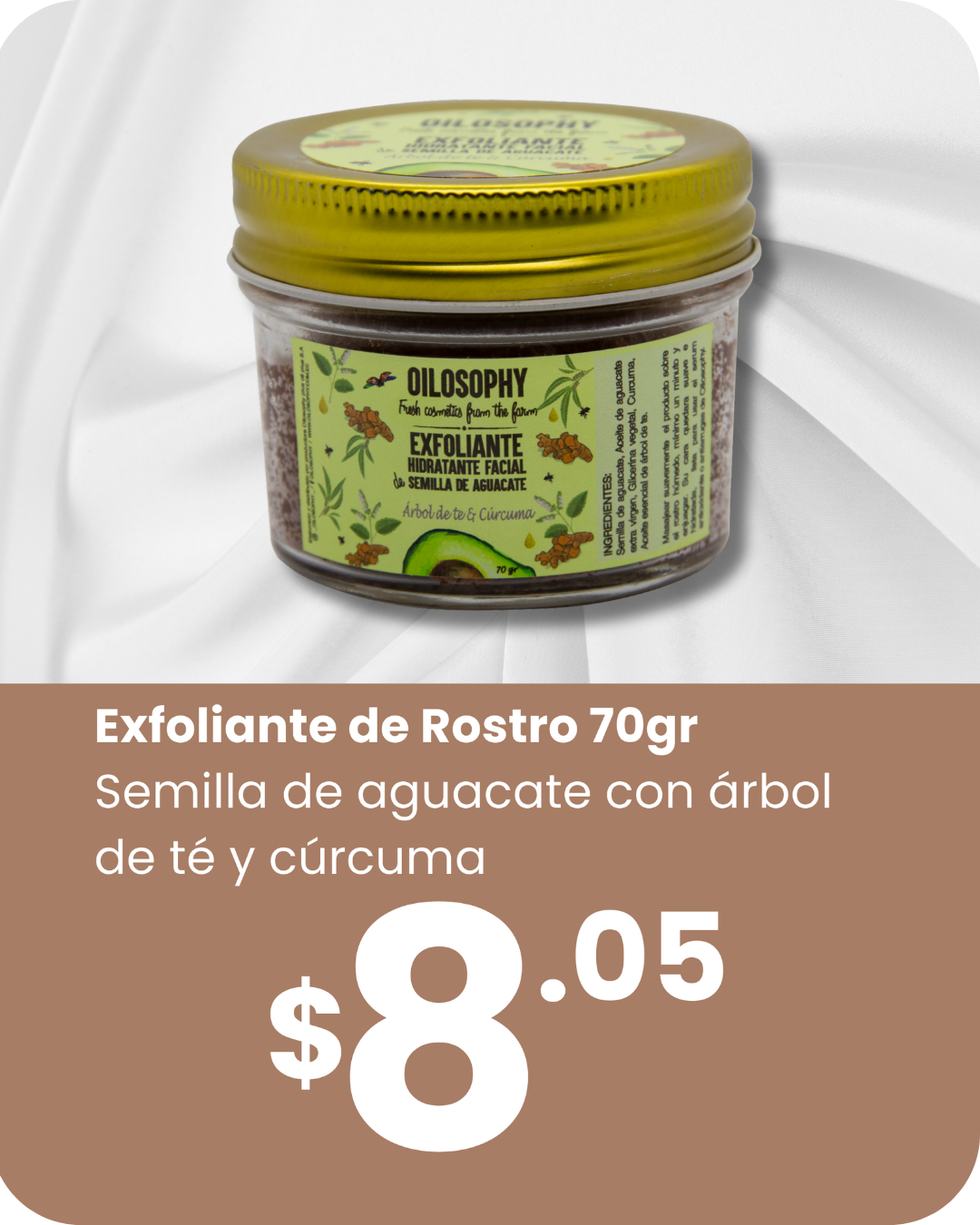 Exfoliante de Rostro de Semilla de Aguacate con Árbol de Té y Cúrcuma-image