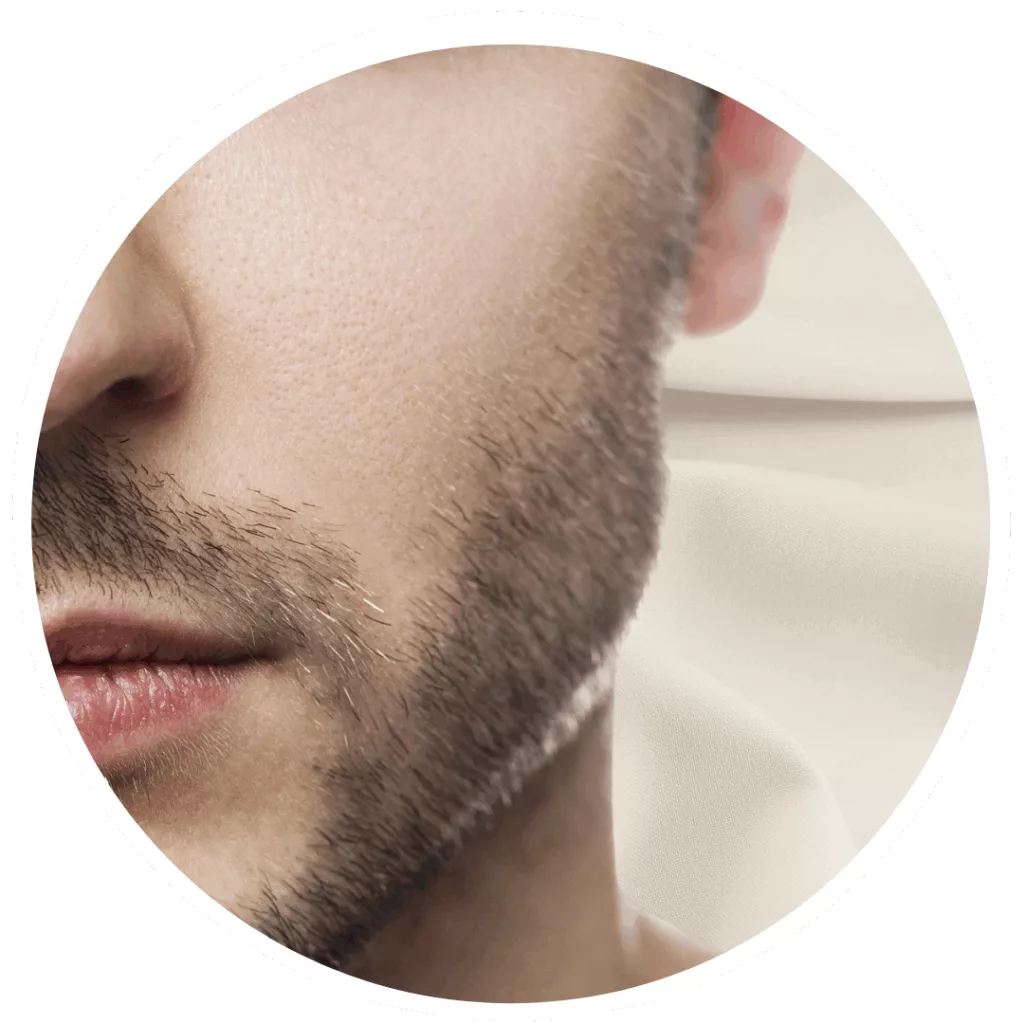 Depilación con cera barba hombre