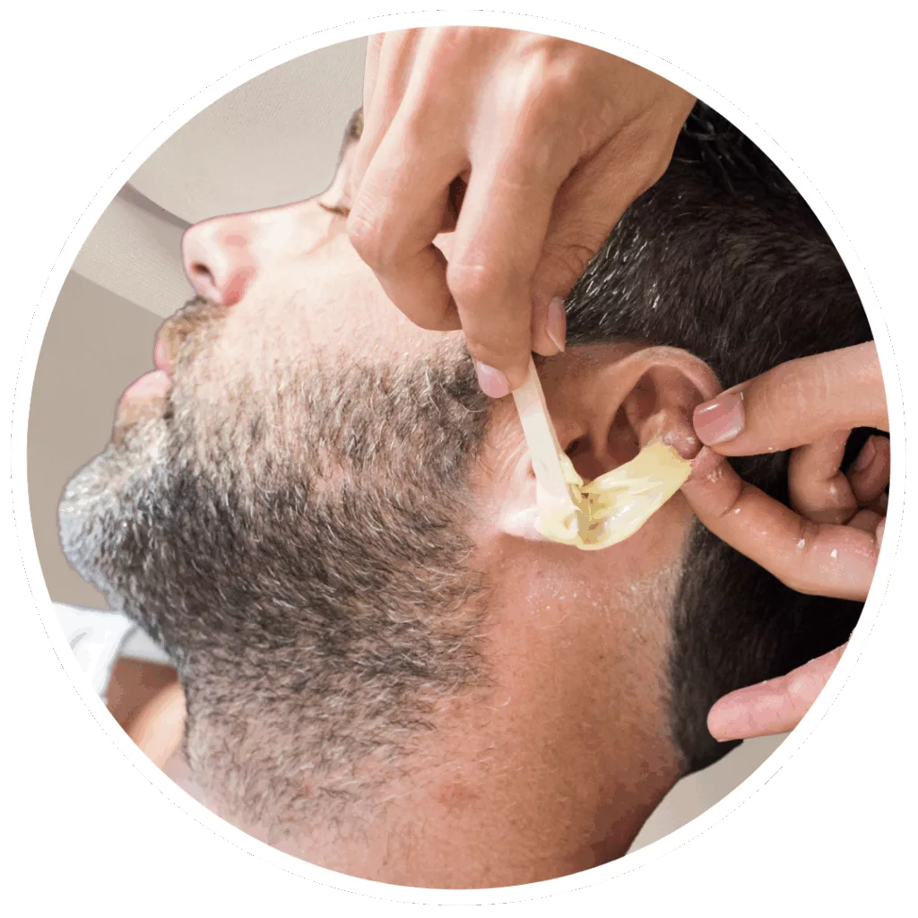 Depilación con cera patillas hombre